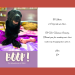 The cover stating "Boop! The Adventures of Rhini" with a black labrador sitting in a bed with a chew toy next to her. There's a page from the book which says "To Rhini, A dog like no other. To Her Human Family, Thank you for making our lives richer by bringing her into it. Love, T*"