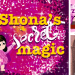 The cover of Talered book Shona's Secret magic along with two images from the book.